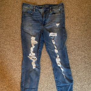 Ripped American eagle high rise jeggings